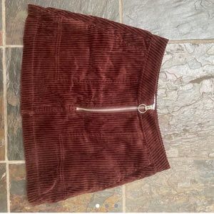 Weekday maroon mini skirt